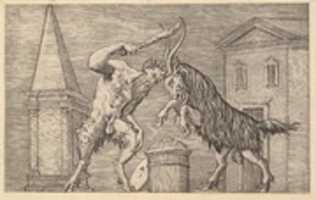 Free download Speculum Romanae Magnificentiae: A Satyr and a Ram Clashing free photo or picture to be edited with GIMP online image editor
