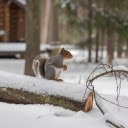 Squirrel in the snow  screen for extension Chrome web store in OffiDocs Chromium