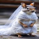 Squirrel wearing wedding dress wallpaper  screen for extension Chrome web store in OffiDocs Chromium