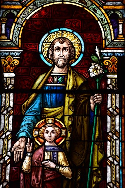 Free download stained glass joseph holy religion free picture to be edited with GIMP free online image editor
