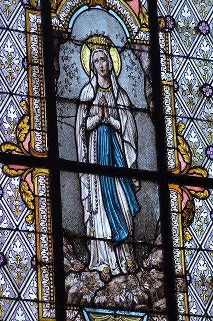 Free download stained glass window church woman free picture to be edited with GIMP free online image editor
