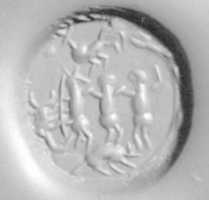 Free download Stamp seal and modern impression: dancing figures and rearing animal free photo or picture to be edited with GIMP online image editor