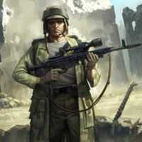 Scarica gratis Star Wars - Rebel Soldier Holding Blaster Rifle foto o immagini gratuite da modificare con l'editor di immagini online GIMP