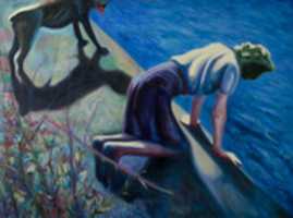 Free download Stas Korolov, Eva Braun, Oil On Canvas, 135x 100 Cm, 2012 free photo or picture to be edited with GIMP online image editor