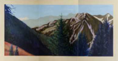 Free download Stas Korolov, Mountains, Oil On Canvas On Wood, 240x 122 Cm ( 3 Panels), 2014 free photo or picture to be edited with GIMP online image editor