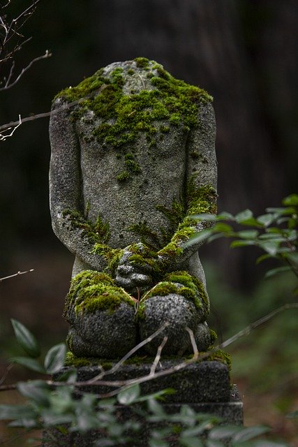 Libreng pag-download ng statue na walang ulo na moss forest libreng larawan na ie-edit gamit ang GIMP na libreng online na editor ng imahe