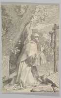 Free download St. Bernard Kneeling Before a Crucifix free photo or picture to be edited with GIMP online image editor