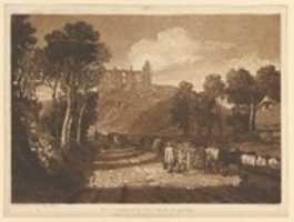 Bezpłatne pobieranie St. Catharines Hill w pobliżu Guilford, z Liber Studiorum, część VII darmowe zdjęcie lub obraz do edycji za pomocą internetowego edytora obrazów GIMP
