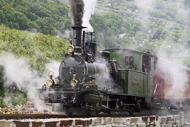 Free download steam locomotive departure pitch free picture to be edited with GIMP free online image editor