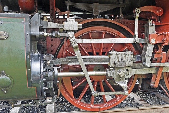 Free download steam locomotive drive mechanics free picture to be edited with GIMP free online image editor