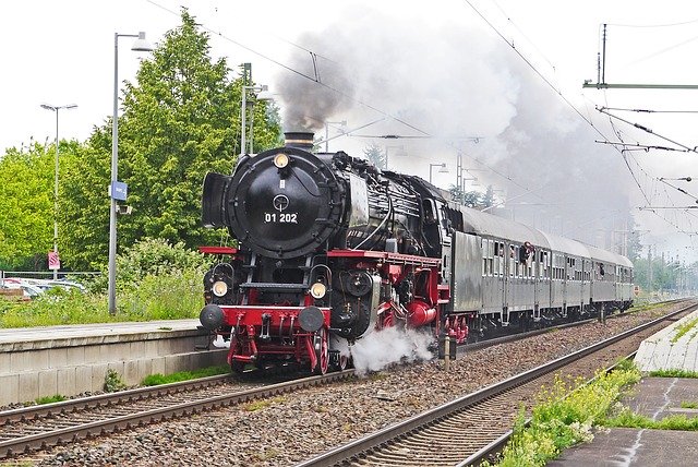 Free download Steam Locomotive Express Train -  free photo or picture to be edited with GIMP online image editor