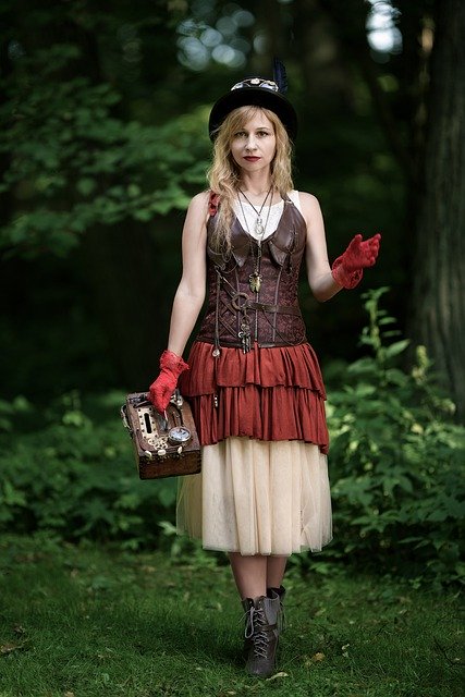 Free download steampunk forest young woman woman free picture to be edited with GIMP free online image editor