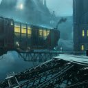 Steampunk Train Overhang  screen for extension Chrome web store in OffiDocs Chromium