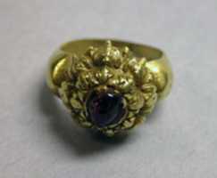 Free download Stirrup-shaped Ring with Purple Circular Stone free photo or picture to be edited with GIMP online image editor
