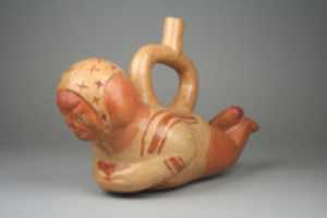 Free download Stirrup Spout Bottle with Reclining Figure free photo or picture to be edited with GIMP online image editor