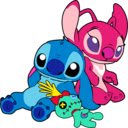 Stitch and Angel Couples Theme  screen for extension Chrome web store in OffiDocs Chromium