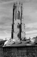 Free download St Nicolas Cathedral Fribourg ( B& W) free photo or picture to be edited with GIMP online image editor