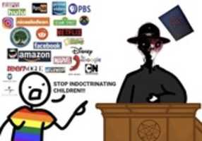Free download Stop indoctrinating children!!! [ Surreal meme ] free photo or picture to be edited with GIMP online image editor