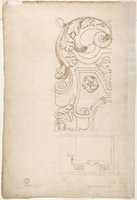 Free download St Peters, cornice, exterior, profile (recto) Unidentified, moulding, elevation; Unidentified structure, plan  (verso) free photo or picture to be edited with GIMP online image editor
