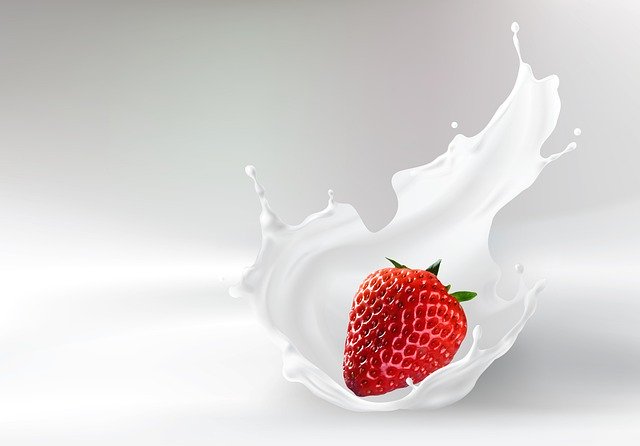 Free download strawberry milk splash fruit drop free picture to be edited with GIMP free online image editor