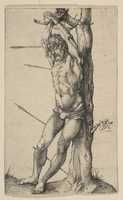 Free download St. Sebastian Tied to a Tree free photo or picture to be edited with GIMP online image editor