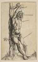 Free download St. Sebastian Tied to a Tree (reverse copy) free photo or picture to be edited with GIMP online image editor