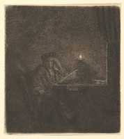 הורדה חינם Student at a Table by Candlelight תמונה או תמונה בחינם לעריכה עם עורך התמונות המקוון GIMP