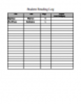 Libreng pag-download ng Student Reading Log Microsoft Word, Excel o Powerpoint template na libreng i-edit gamit ang LibreOffice online o OpenOffice Desktop online
