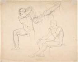 Free download Studies of a Sitting Woman; verso: Studies of Men free photo or picture to be edited with GIMP online image editor