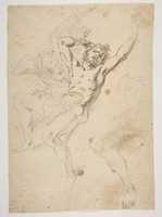 Free download Study for a Prometheus Bound (recto); slight sketch of head and shoulders of man in lead pencil (verso) free photo or picture to be edited with GIMP online image editor
