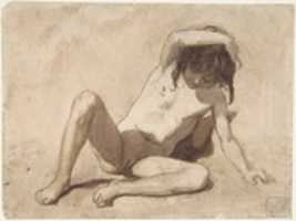 Free download Study of a Nude Young Girl free photo or picture to be edited with GIMP online image editor