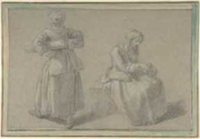 Free download Study of Two Women free photo or picture to be edited with GIMP online image editor