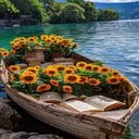 Sunflower boat wallpaper  screen for extension Chrome web store in OffiDocs Chromium