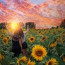 Sunflower girl and sun  screen for extension Chrome web store in OffiDocs Chromium