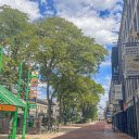 Sunny street with no people  screen for extension Chrome web store in OffiDocs Chromium