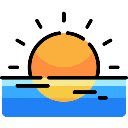 Sunrise Backgrounds  screen for extension Chrome web store in OffiDocs Chromium