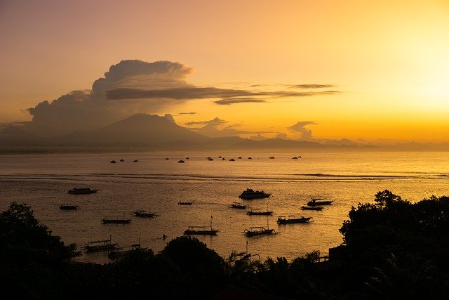 Free download sunrise morning sanur bali free picture to be edited with GIMP free online image editor
