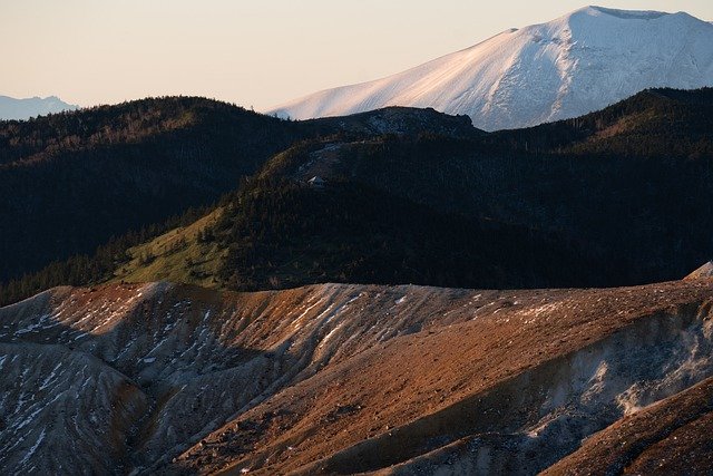 Free download sunrise mountain volcano landscape free picture to be edited with GIMP free online image editor