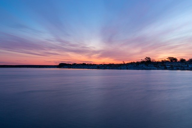 Descărcare gratuită sunrise reservoir dam sky natura poza gratuită pentru a fi editată cu editorul de imagini online gratuit GIMP