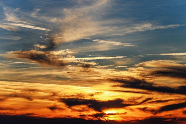 Free download sunset afterglow dusk clouds free picture to be edited with GIMP free online image editor