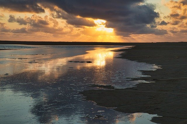 Бесплатно скачайте бесплатный шаблон фотографии Sunset Afterglow Sea для редактирования с помощью онлайн-редактора изображений GIMP