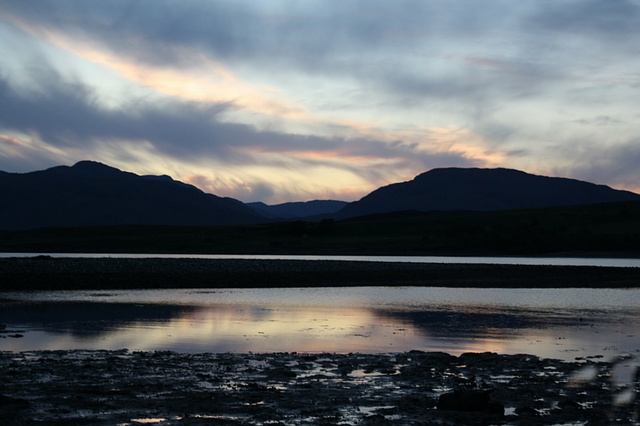 Free download Sunset Afterglow Western Highlands -  free illustration to be edited with GIMP free online image editor