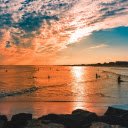 sunset and beach  screen for extension Chrome web store in OffiDocs Chromium
