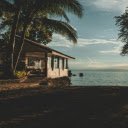 Sunset and house by the sea  screen for extension Chrome web store in OffiDocs Chromium