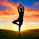 sunset and yoga  screen for extension Chrome web store in OffiDocs Chromium