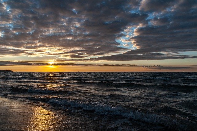 Free download sunset beach coast sea ocean free picture to be edited with GIMP free online image editor
