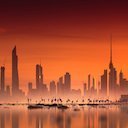 شاشة Sunset Cityscape Theme لتمديد متجر Chrome الإلكتروني في OffiDocs Chromium