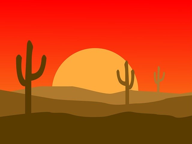 Téléchargement gratuit de Sunset Desert Landscape - photo ou image gratuite à modifier avec l'éditeur d'images en ligne GIMP