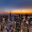 न्यूयॉर्क शहर में सूर्यास्त, ऑफिस डॉक्स क्रोमियम में एक्सटेंशन क्रोम वेब स्टोर के लिए 1366 X 768 स्क्रीन