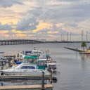 Sunset on the harbor  screen for extension Chrome web store in OffiDocs Chromium